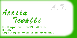 attila tempfli business card